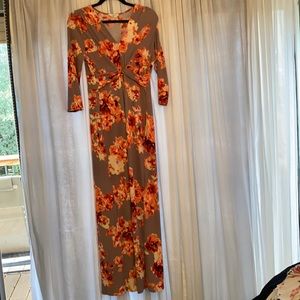 Peach Love California Floral Maternity Dress Size Large